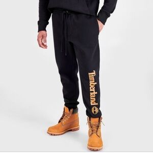 Timberland Black and Gold Logo Joggers